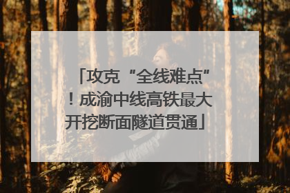 攻克“全线难点”！成渝中线高铁最大开挖断面隧道贯通