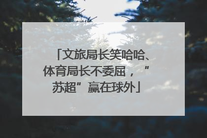 文旅局长笑哈哈、体育局长不委屈，“苏超”赢在球外