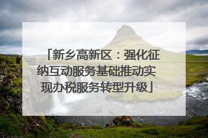 新乡高新区：强化征纳互动服务基础推动实现办税服务转型升级