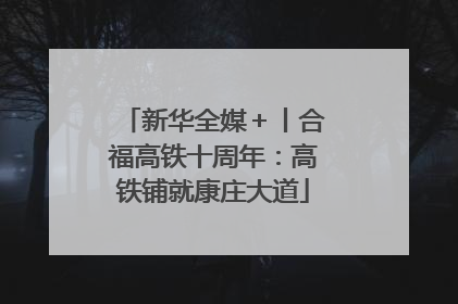 新华全媒＋丨合福高铁十周年：高铁铺就康庄大道
