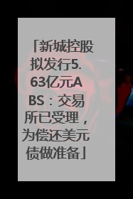 新城控股拟发行5.63亿元ABS：交易所已受理，为偿还美元债做准备