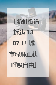 新虹街道拆违 1307㎡！城市绿肺重获呼吸自由