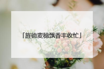 旌德麦穗飘香丰收忙