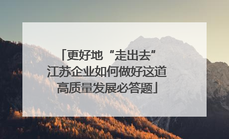 更好地“走出去” 江苏企业如何做好这道高质量发展必答题
