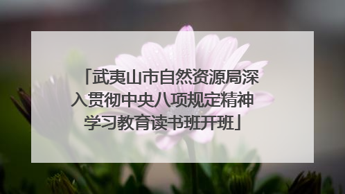 武夷山市自然资源局深入贯彻中央八项规定精神学习教育读书班开班