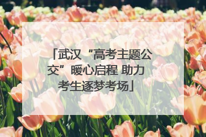 武汉“高考主题公交”暖心启程 助力考生逐梦考场