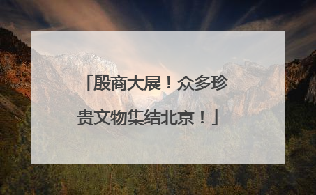 殷商大展！众多珍贵文物集结北京！
