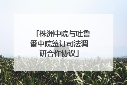 株洲中院与吐鲁番中院签订司法调研合作协议