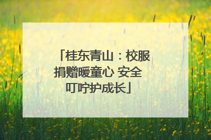 桂东青山：校服捐赠暖童心 安全叮咛护成长
