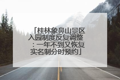 桂林象鼻山景区入园制度反复调整：一年不到又恢复实名制分时预约