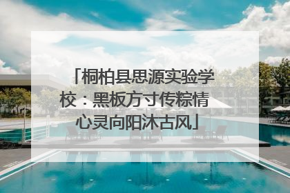 桐柏县思源实验学校：黑板方寸传粽情 心灵向阳沐古风