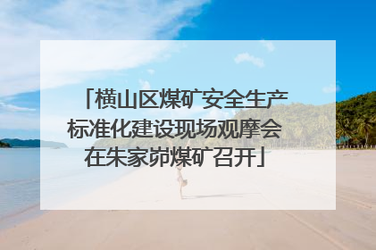 横山区煤矿安全生产标准化建设现场观摩会在朱家峁煤矿召开