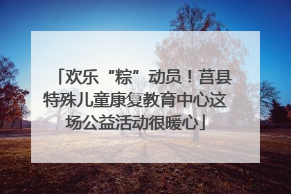 欢乐“粽”动员！莒县特殊儿童康复教育中心这场公益活动很暖心