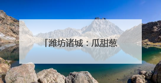 潍坊诸城：瓜甜葱郁处 产业好风光