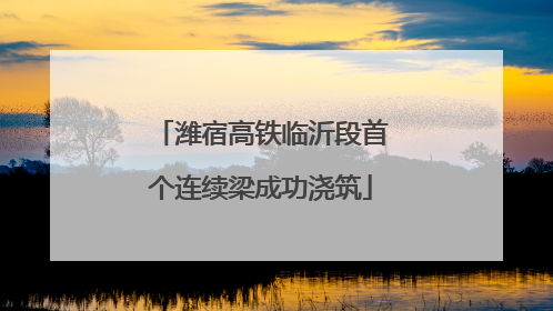 潍宿高铁临沂段首个连续梁成功浇筑