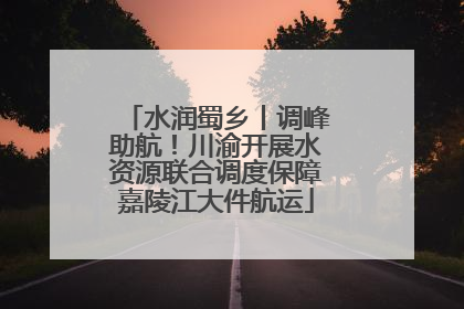 水润蜀乡丨调峰助航！川渝开展水资源联合调度保障嘉陵江大件航运