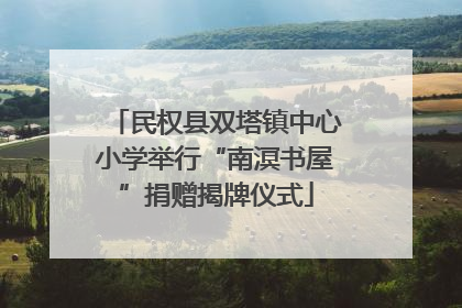 民权县双塔镇中心小学举行“南溟书屋”捐赠揭牌仪式