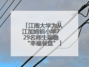 江南大学为从江加鸠镇小学729名师生端稳“幸福餐盘”