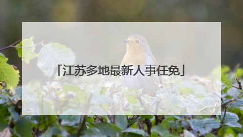 江苏多地最新人事任免
