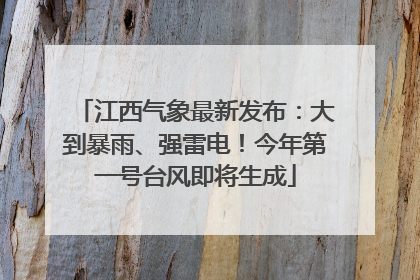 江西气象最新发布：大到暴雨、强雷电！今年第一号台风即将生成