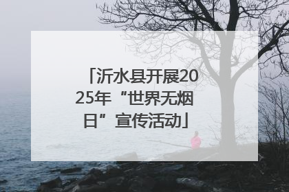 沂水县开展2025年“世界无烟日”宣传活动