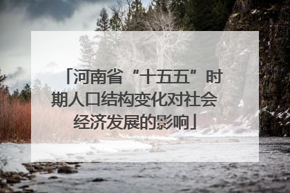 河南省“十五五”时期人口结构变化对社会经济发展的影响