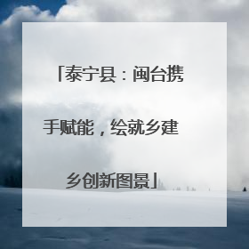泰宁县：闽台携手赋能，绘就乡建乡创新图景