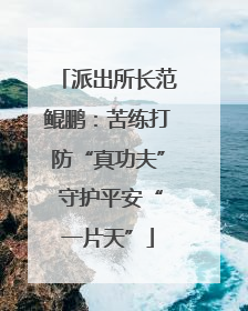 派出所长范鲲鹏：苦练打防“真功夫” 守护平安“一片天”