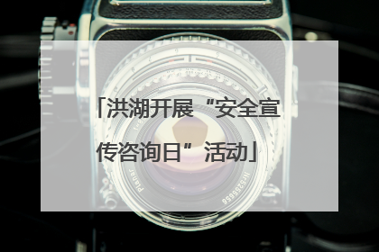 洪湖开展“安全宣传咨询日”活动