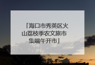 海口市秀英区火山荔枝季农文旅市集端午开市