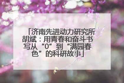济南先进动力研究所胡斌：用青春和奋斗书写从“0”到“满园春色”的科研故事