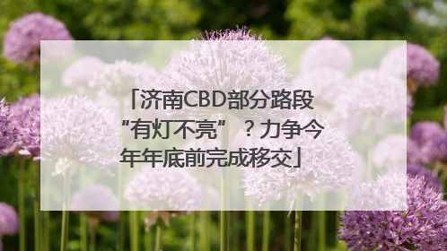 济南CBD部分路段“有灯不亮”？力争今年年底前完成移交