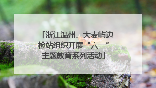 浙江温州、大麦屿边检站组织开展“六一”主题教育系列活动
