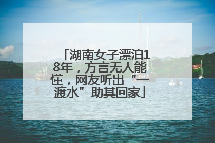湖南女子漂泊18年，方言无人能懂，网友听出“一渡水”助其回家