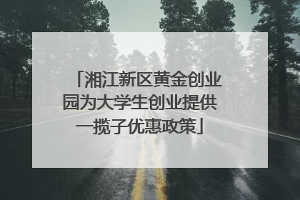 湘江新区黄金创业园为大学生创业提供一揽子优惠政策