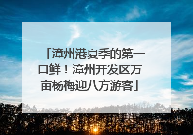 漳州港夏季的第一口鲜！漳州开发区万亩杨梅迎八方游客