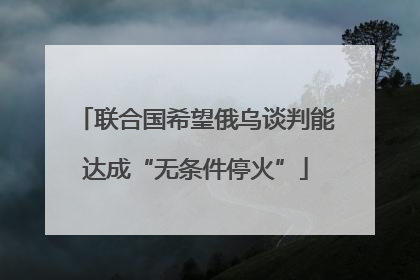联合国希望俄乌谈判能达成“无条件停火”