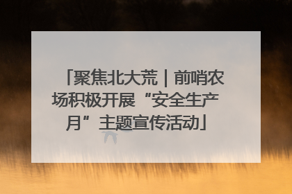 聚焦北大荒｜前哨农场积极开展“安全生产月”主题宣传活动