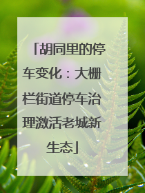 胡同里的停车变化：大栅栏街道停车治理激活老城新生态