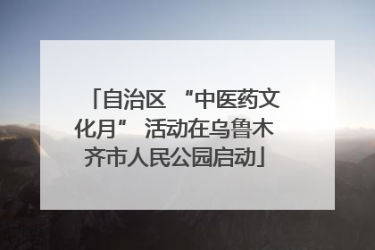 自治区 “中医药文化月” 活动在乌鲁木齐市人民公园启动