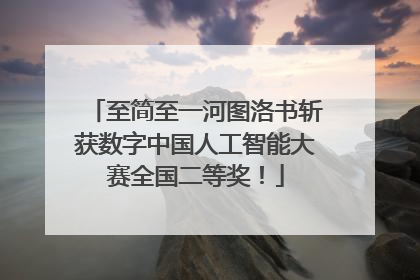 至简至一河图洛书斩获数字中国人工智能大赛全国二等奖！