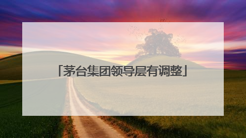 茅台集团领导层有调整