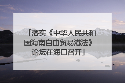 落实《中华人民共和国海南自由贸易港法》论坛在海口召开
