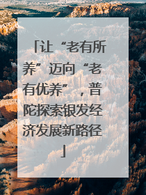 让“老有所养”迈向“老有优养”，普陀探索银发经济发展新路径