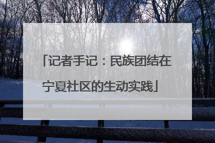记者手记：民族团结在宁夏社区的生动实践