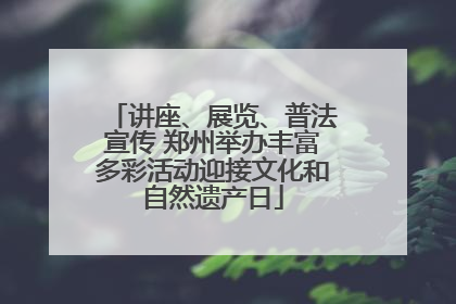 讲座、展览、普法宣传 郑州举办丰富多彩活动迎接文化和自然遗产日