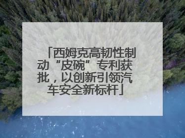 西姆克高韧性制动“皮碗”专利获批，以创新引领汽车安全新标杆