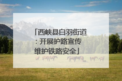 西峡县白羽街道：开展护路宣传 维护铁路安全