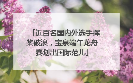 近百名国内外选手挥桨破浪，宝泉端午龙舟赛划出国际范儿