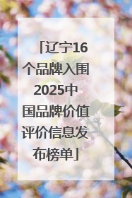 辽宁16个品牌入围2025中国品牌价值评价信息发布榜单